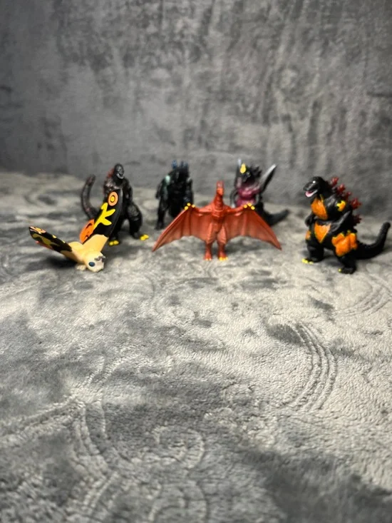 Kids Monster Action Figure Playset - Orange, Black & Cream Figures - Picture 4 of 4